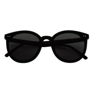 Polarized Womens Oversize 2 Pin Cat Eye Sunglasses Gloss Black Smoke Tint